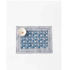 Printed Kitchen Embroidered Minimalistic 13x19 150 GSM Lightweight Home 100% Organic Cotton GOTS Certified <b>Tablemats</b> for Dining - Product Image 3
