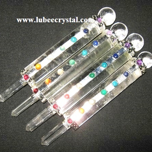 Wholesale Healing Stick : <b>Crystal</b> Quartz Smooth Chakra Healing Stick - Product Image 2