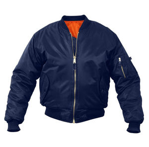 Chaqueta Bomber ajustada para hombre, cazadora de béisbol con Forro cálido, personalizada, de vuelo en blanco, Invierno - Product Image 2