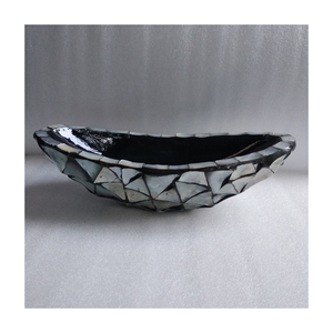 Juego de 2 piezas de decoración para el hogar, mosaico creativo moderno personalizado, madre de perla, Color gris claro y forma de barco - Product Image 5