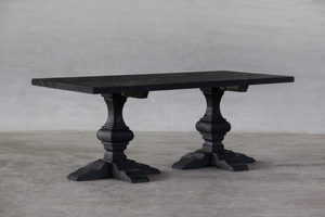 Khai Hoang Elm <span class=keywords><strong>Handmade</strong></span> Dài Tối Than Đen Bàn Ăn - Product Image 2