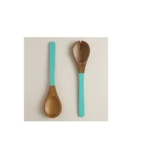 优质勺子天蓝色树脂牛角和骨勺子优质树脂勺子热卖产品