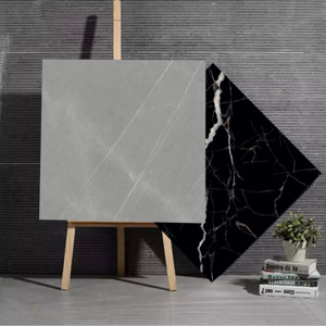 Carreaux de sol en porcelaine effet marbre brillant, design marbre original, vente flash, aspect marbre naturel, 1200x1200mm, pour hall. - Product Image 2