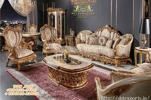 Sofá Seccional de lujo en forma de L para sala de estar, elegante, tallado en forma de L, de 7 plazas - Product Image 5