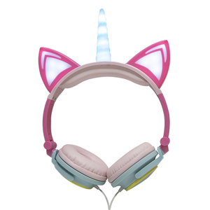 2024 nhà máy bán hàng trực tiếp thiết kế mới dẫn ánh sáng lên có dây Unicorn tai nghe với nút di động - Product Image 6