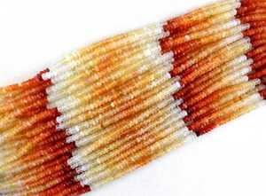 AAA grado mejor calidad 13 \ "hebra larga Natural mexicano fuego ópalo cuentas facetadas Rondelle para la fabricación de joyas hechas a mano al por mayor - Product Image 4