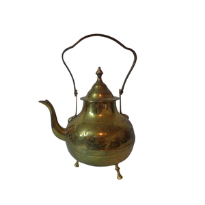 Théière en laiton de conception antique, taille personnalisée, qualité supérieure, couleur argent, théière de cuisine - Product Image 2