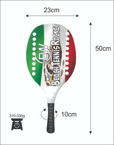Raquetas de Tenis Playa Personalizadas de Carbono y Fibra de Vidrio con sus Logotipos y Combinaciones de Colores 310-330g 50cm - Product Image 1