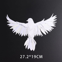 Autocollants brodés en forme d'aigle, appliques d'oiseaux à coudre, fleurs, ailes, transferts thermocollants pour la réparation de vêtements, patchs