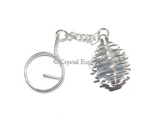 พวงกุญแจหินอัญมณีธรรมชาติ chelcydony แบบห้อยสำหรับร้านค้า - Product Image 1