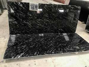 Losas pulidas de granito indio negro Markino de la mejor calidad, 180x60cm, 18-30mm, encimeras de suelo, encimeras de cocina, paredes de escaleras - Product Image 3