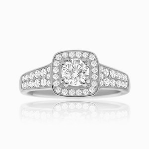 แหวนหมั้นเพชรทองคำขาว 14K น้ำหนัก 1.00 กะรัต |   โซลิแทร์ประดับด้วยหินเสริมเสน่ห์ สำหรับขอแต่งงาน เครื่องประดับชั้นดี ราคาขายส่ง ของขวัญ - Product Image 1