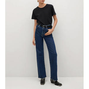 T-shirt manches courtes femme, en coton, personnalisé, fendu sur le côté, pour l'été - Product Image 6