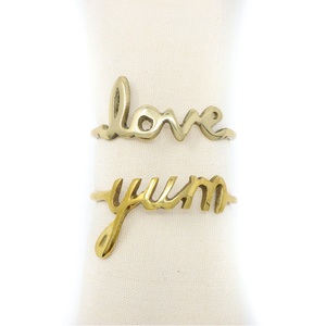 Round Shape Gold Plated Metal Napkin Holder <b>Wedding</b> Decorative Tabletop <b>Tissue</b> Ring Classic Stylish Wholesale Napkin Ring - Product Image 4