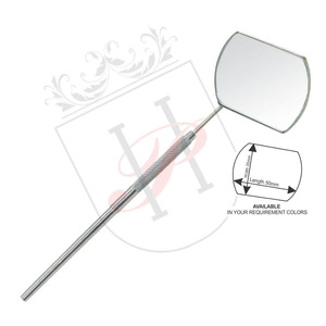 Miroir en Satin rond et rectangulaire pour les cils, avec manche en acier inoxydable, Large vue parfaite - Product Image 2