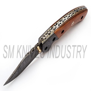 Grandsharp — joli couteau de damas personnalisé, joli couteau de poche/pliable à serrure, fait-main (smk1262) - Product Image 2