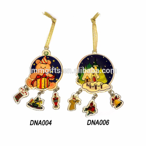 Personalizado Popular Pequeño patrón de dibujos animados de acero varios diseños Colgante con cúpula de epoxi Adorno de Navidad para el festival - Product Image 2