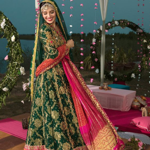 FLARED <b>TOP</b> SHARARA INDIAN /PAKISTANI DRESS Embellished DABKA, ZARI Work for Wedding @ 2022 - Product Image 1