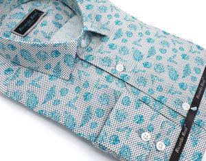 เสื้อเดรสลายดอกไม้สำหรับผู้ชายผ้าปอปลินสำหรับฤดูใบไม้ผลิพิมพ์ลายดิจิทัลแบบกำหนดเอง - Product Image 2