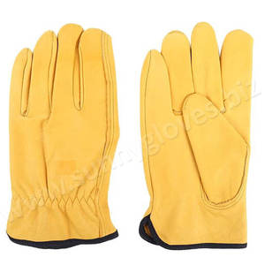 Guantes de conductor de trabajo de cuero de piel de vaca 2021 duraderos con función antideslizante - Product Image 1