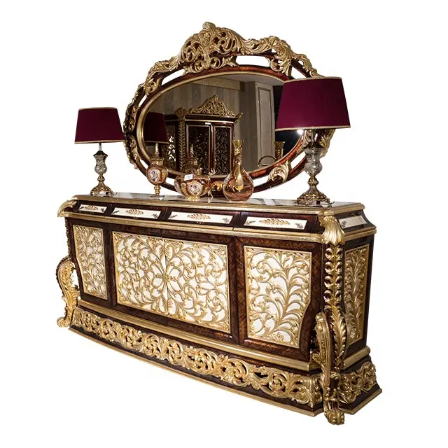 Antique Hand Made Bán Gỗ Sang Trọng Phong Cách Baroque NỘI THẤT PHÒNG Ăn Khắc Sideboard