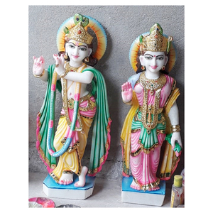 หินอ่อน Radha กฤษณะทาสีล่าสุดหรูหราหัตถกรรมรูปปั้น - Product Image 1