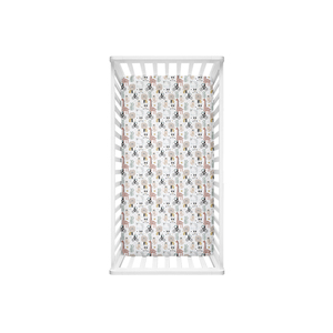 Drap de berceau organique pour bébé, imprimé personnalisé, 1 pièce - Product Image 1