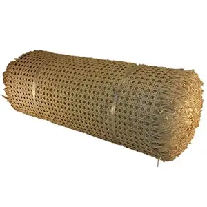 36 Wide Semi-Bleached Rattan Square Cane Webbing Radio Mesh Caning