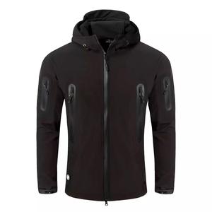 Veste de sport grise pour camping en plein air personnalisée pour hommes, imperméable, coupe-vent et écologique avec capuche - Product Image 4