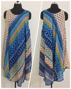 1205 Vestidos casuales para adultos Vestido largo de Playa con corte de paraguas único con forro estirable Colección de verano - Product Image 2