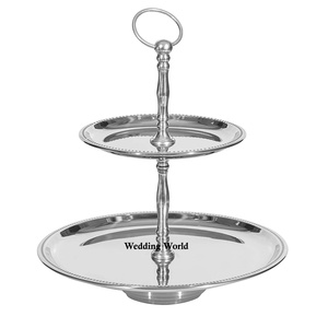 Support à gâteau en métal de forme ronde plaqué or porte-gâteau design fait main qualité supérieure en gros nouveau support à gâteau - Product Image 6
