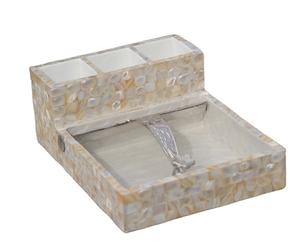 ผู้ถือเนื้อเยื่อ tradnary ในแม่ของมุกฝังในสีขาวที่มีดีไซน์หรูหราและผู้ถือทิชชู่รูปทรงสี่เหลี่ยมผืนผ้า - Product Image 2