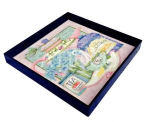 Meilleure vente plateau carré en MDF plateau de service en bois imprimé numérique multicolore plateau émaillé élégant design moderne et dernier cri - Product Image 5