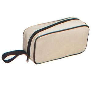 Neceser de viaje con logotipo personalizado profesional, bolsa de cosméticos blanca con cremallera - Product Image 1