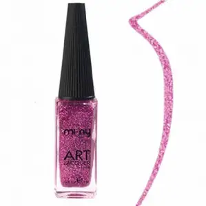 Nail Art Nagellak-Roze Glitter Kleur-MI-NY Merk Italiaanse En Professionele Kwaliteit Voor Nail Art Decoratie