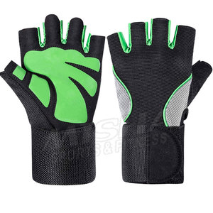 Guantes de gimnasio unisex personalizados, protección completa de cuero de palma para hombres y mujeres, dominadas de entrenamiento cruzado - Product Image 1