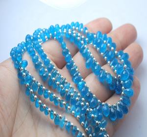 Cuentas de Apatita Neón Natural Facetadas en Forma de Gota de 16 Pulgadas, Calidad Superior AAA+ para la Fabricación de Joyas - Product Image 2