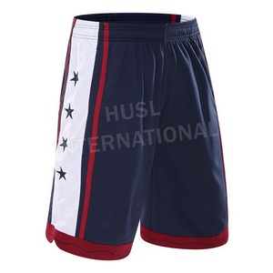 Short de basket-ball pour hommes de haute qualité Poches zippées Broderie Maille Respirant Design-Hip Hop Style All-Team Top Shorts - Product Image 1