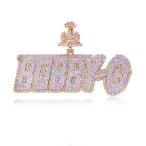 Colgante Hip Hop de oro blanco/rosa de 10 quilates personalizado Unisex con diamantes naturales de 1,11 quilates, Joyería de diamantes de 12GM a la moda - Product Image 3