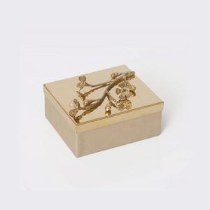 Metal Gold Color <b>Sweets</b> <b>Box</b> With Lid Handmade Square Shape Chocolates Dry Fruits <b>Box</b> At Affordable Price - Product Image 1