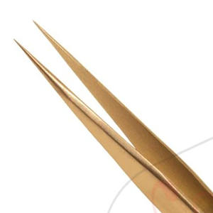 แหนบต่อขนตาสีโรสโกลด์,แหนบต่อขนตาเพิ่มความยาวขนตาตรงปลายแหนบแยกฉลากส่วนตัวแหนบต่อขนตา - Product Image 3