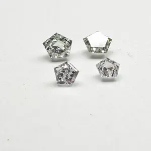 Lab alami berlian tumbuh berlian longgar SI kejelasan 0.40 sampai 0.49 karat ukuran D E F warna putih potongan mewah berlian bentuk Pentagon