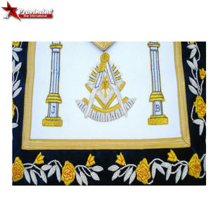 Handmade Masonic Grand Lodge Master Regalia Bullion Wire <b>Aprons</b> Embroidery Customized Color Size OEM/ODM Available <b>Novelty</b> Gifts - Product Image 2