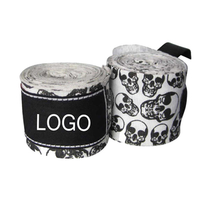 Protector deportivos de vendajes elásticos personalizados de alta calidad, envolturas de mano de boxeo con patrón impreso de uso de entrenamiento de PU y nailon MMA - Product Image 1