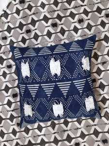 ผ้าฝ้าย Indigo Dabu Bagru Hand Block พิมพ์เบาะตกแต่งครอบคลุม45X45cm - Product Image 3