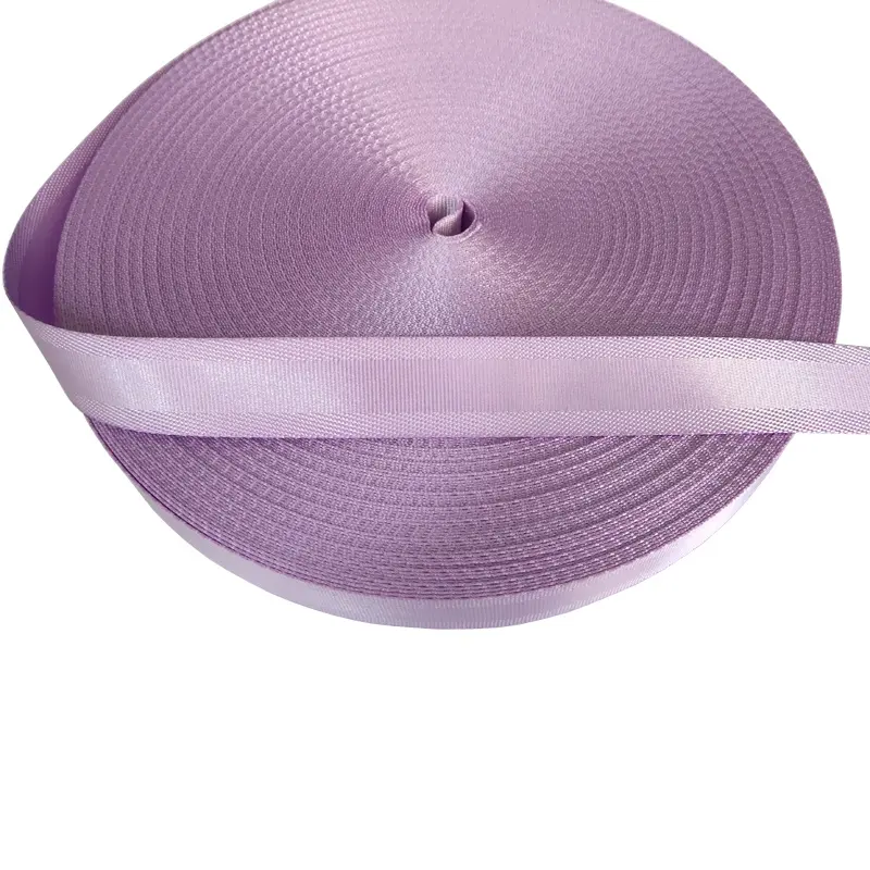Light Satin Grosgrain Ribbon Wide 100% Polyester Purple 3/4 Inch RIBBONS Single Face Solid Color Patterned Sustainable 50yards