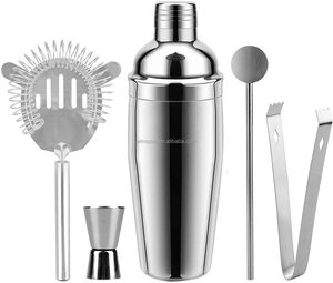 Ensemble de shakers à cocktails Lovin, outils de bar en métal pour mixologistes à domicile, essentiels modernes et durables pour les fêtes - Product Image 6