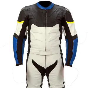 Neuankömmling Rindsleder Kunden spezifische Farbe Beste Qualität OEM Motorrad Leder anzüge Maßge schneider ter Renn anzug