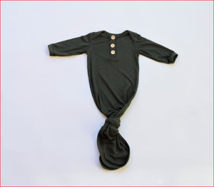 Bata de bebé con etiqueta personalizada 95% algodón orgánico 5% spandex bata de bebé anudada mamelucos anudados certificación GOTS - Product Image 3