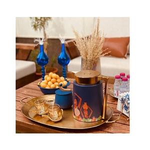 Bandeja de Postres de Diseño Maravilloso en Color Dorado, Bandeja Ovalada de Metal para Servir Alimentos en Bodas, Fiestas y Eventos - Product Image 3